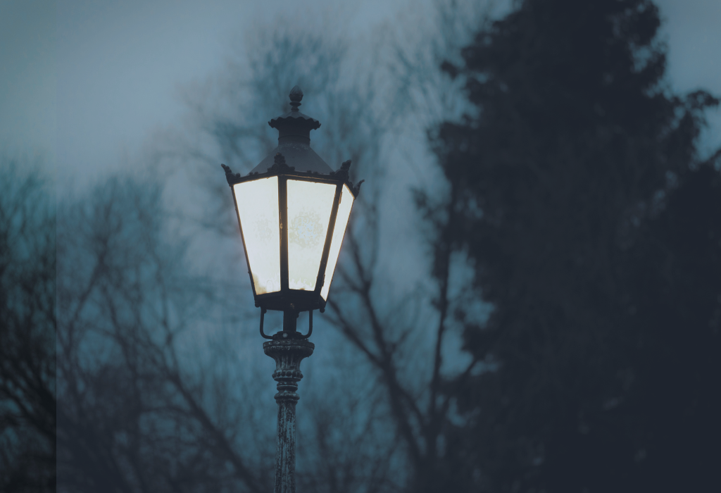 Gothic Oil Lamp in Victorian England