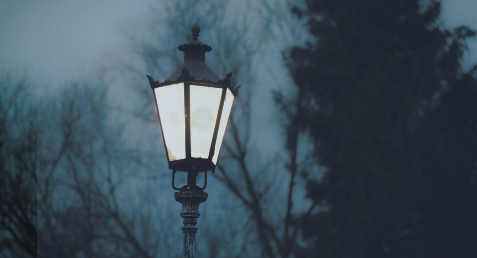 Gothic Oil Lamp in Victorian England