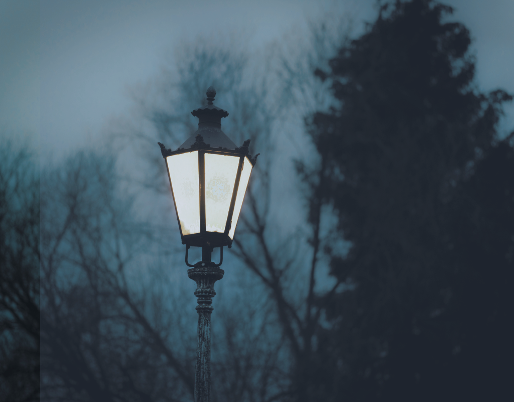 Gothic Oil Lamp in Victorian England